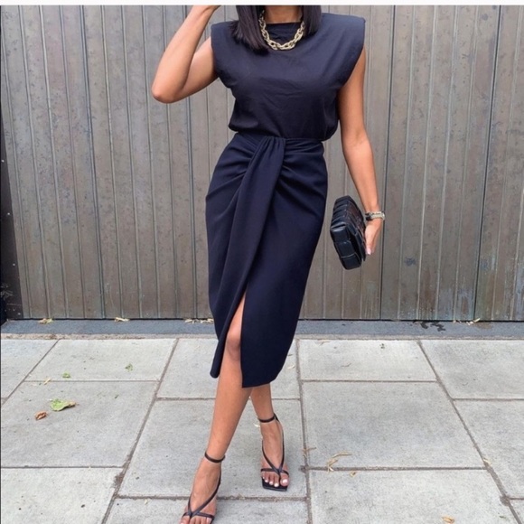 NEW Zara Pareo Midi Wrap Skirt - Picture 3 of 5